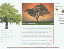 Tablet Screenshot of learningmeditation.com
